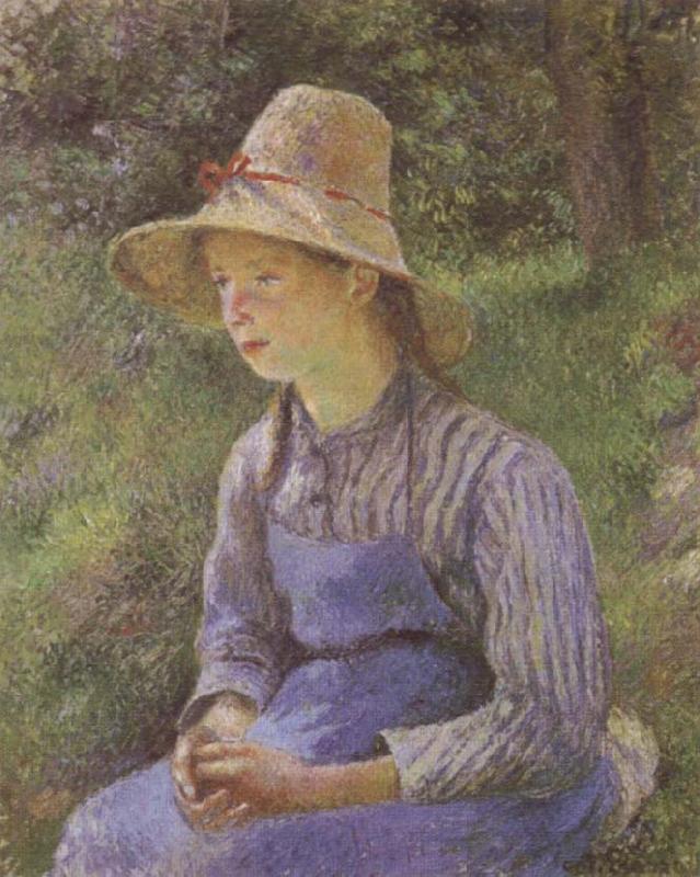 Camille Pissarro Young Peasant Girl Wearing a Hat oil painting picture
